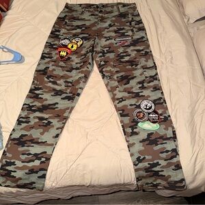 Camouflage Pants with Patches